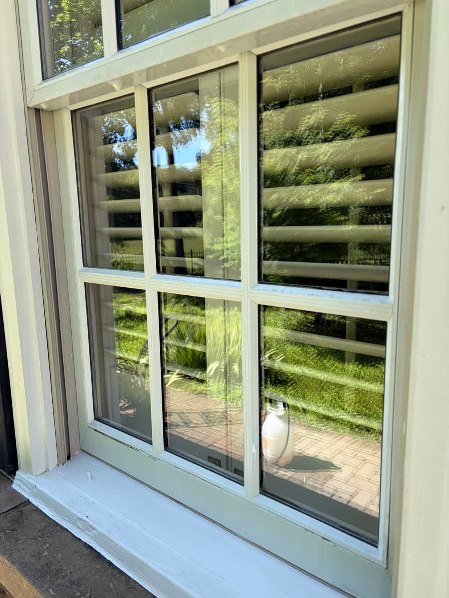 Same window with clear panes after cleaning