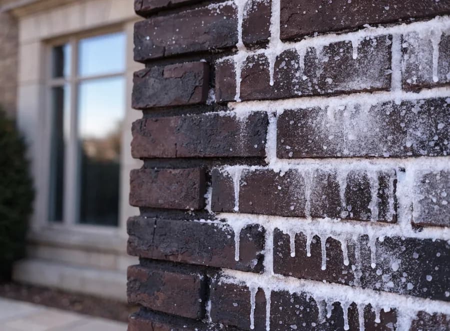 Winter salt residue
