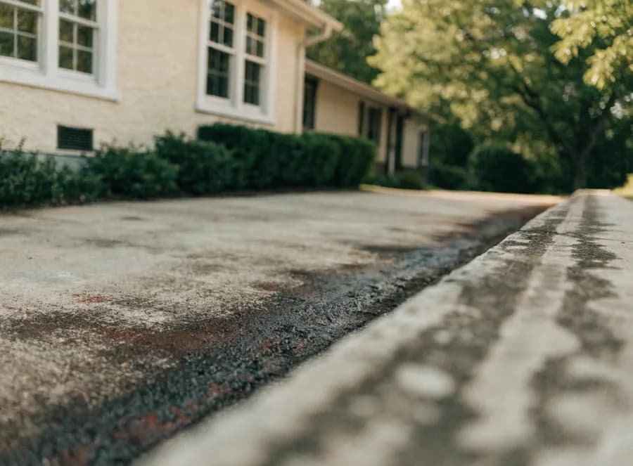 Short but stained driveways
