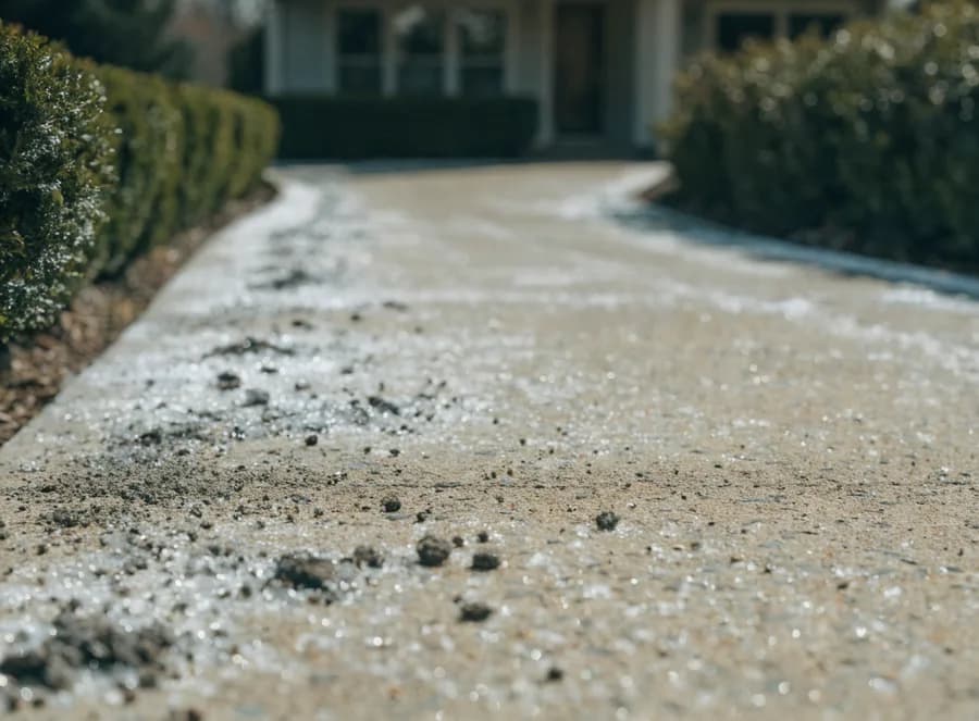 Long driveways with winter salt