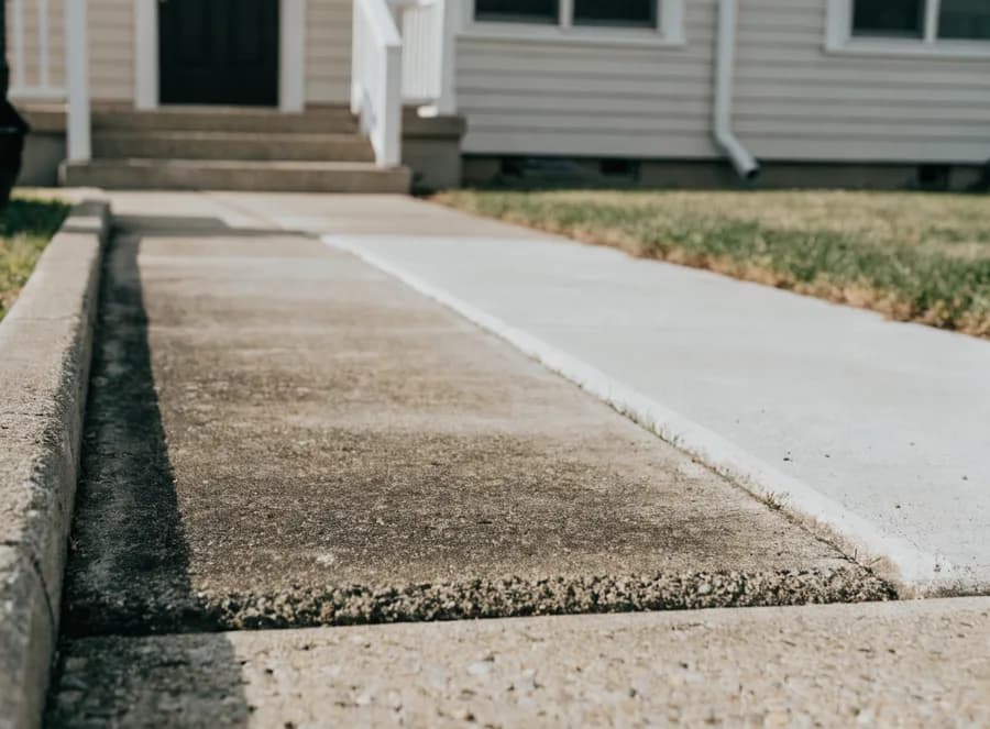 Aging concrete walks