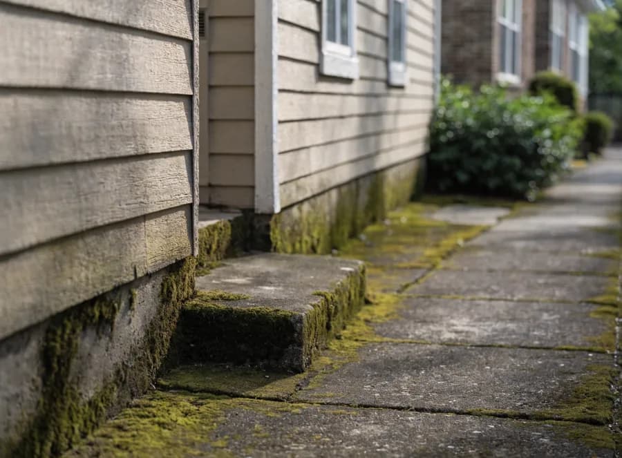 Tight-lot shade and moss